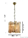 Brass Amber Chandelier Technical Dimensions.webp