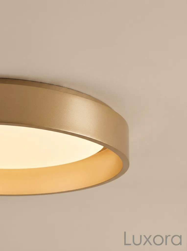 Matte Gold Ceiling Mounted Cove Light Matte Gold Finish Detail.webp