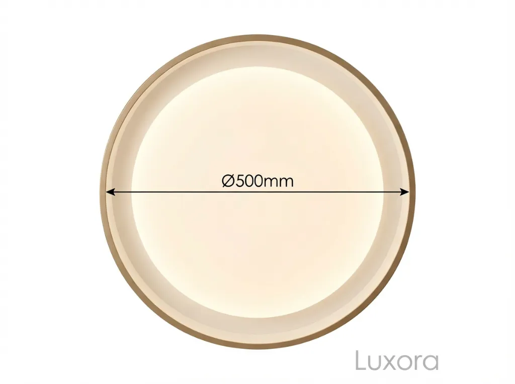 Matte Gold Ceiling Cove Light Technical Dimensions 500mm.webp