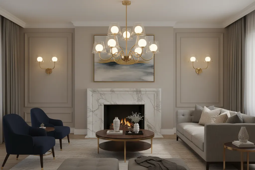 Gold_Chandelier_Living_Room_With_Wall_Lights.webp