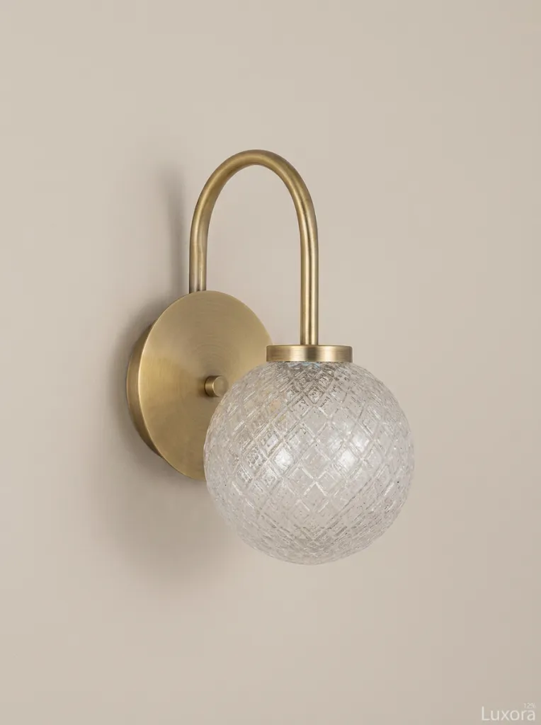 Antique Gold Wall Sconce OFF Side - Luxora.webp