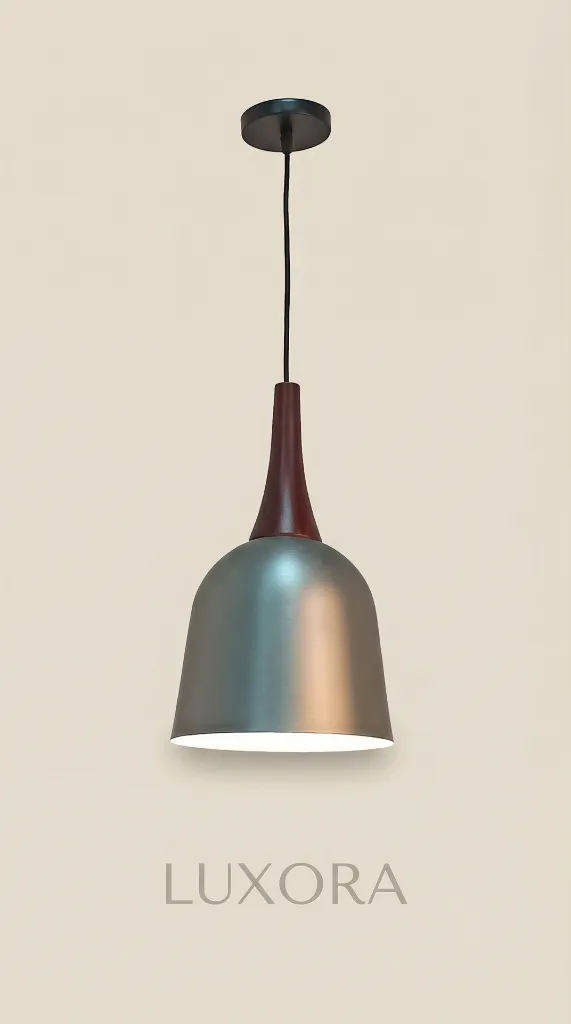Conical Pendant Lamp Three-Quarter Angle.webp