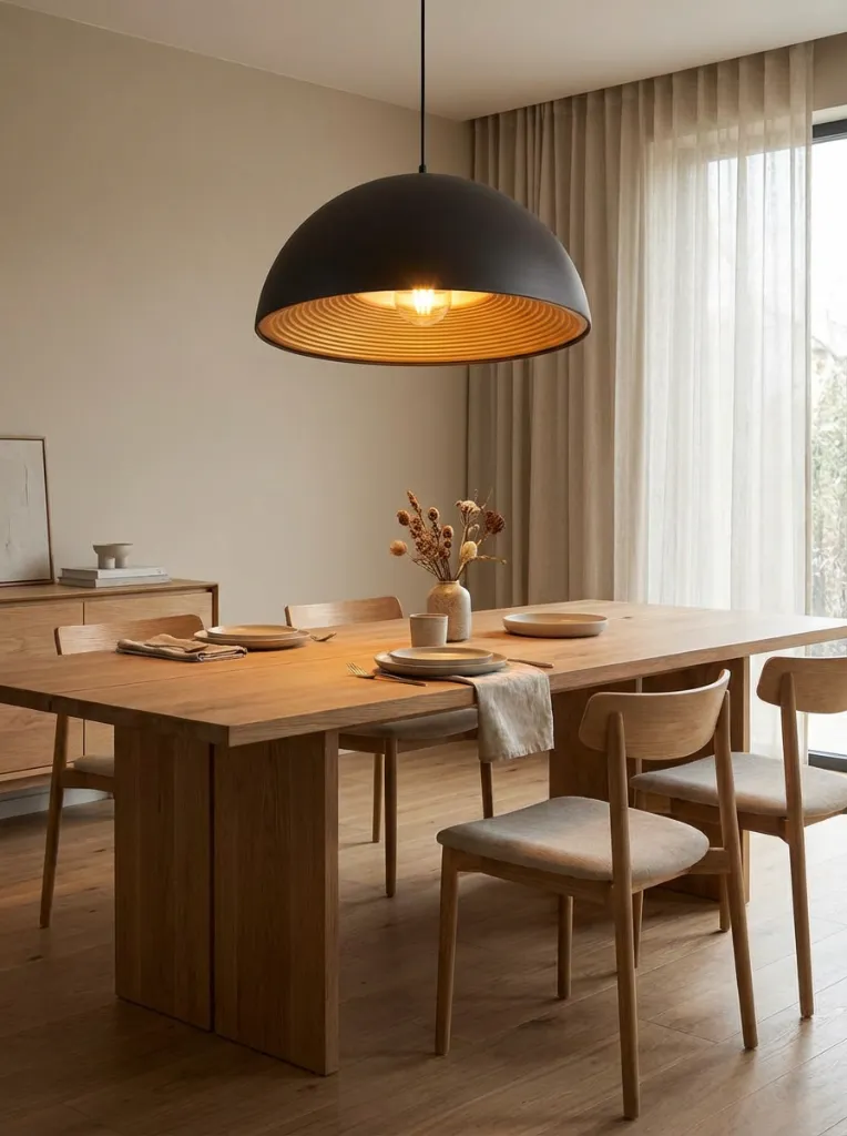 Dome Pendant Light in Dining Room.webp