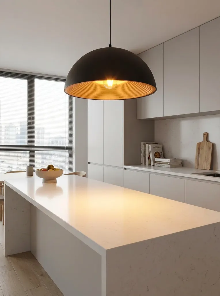 Dome Pendant Light in Kitchen.webp