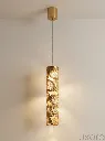 Gold Leaf Pendant Light 45 Degree Angle.webp
