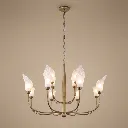 Antique Brass Chandelier Front View.webp