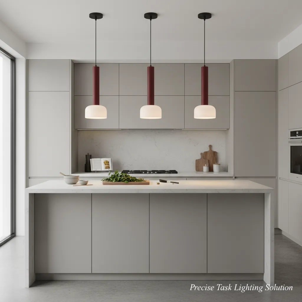 Modern LED Pendant - Kitchen Island Installation.webp