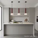 Modern LED Pendant - Kitchen Island Installation.webp