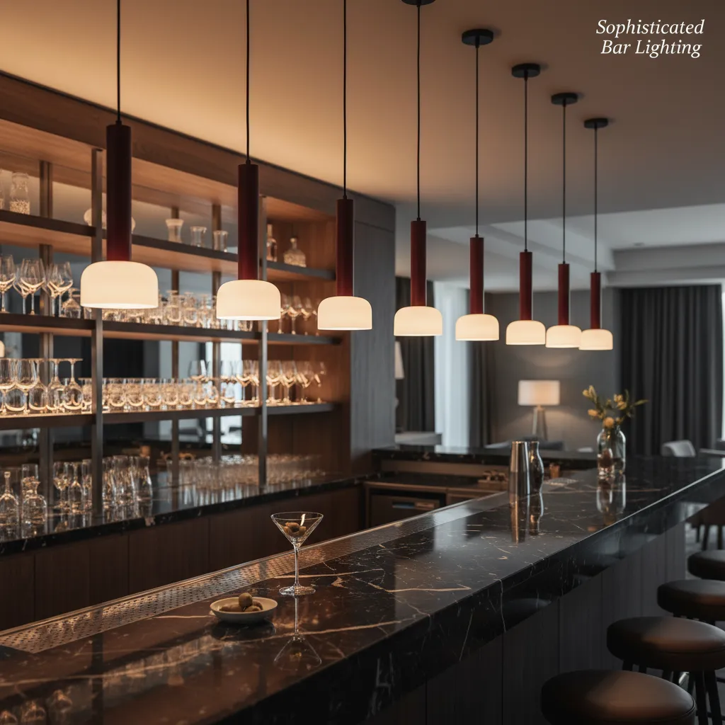 Modern LED Pendant - Bar Counter Installation.webp