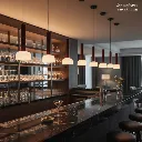 Modern LED Pendant - Bar Counter Installation.webp