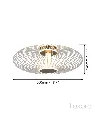 Antique Brass Wire Cage Ceiling Light Technical Dimensions.webp