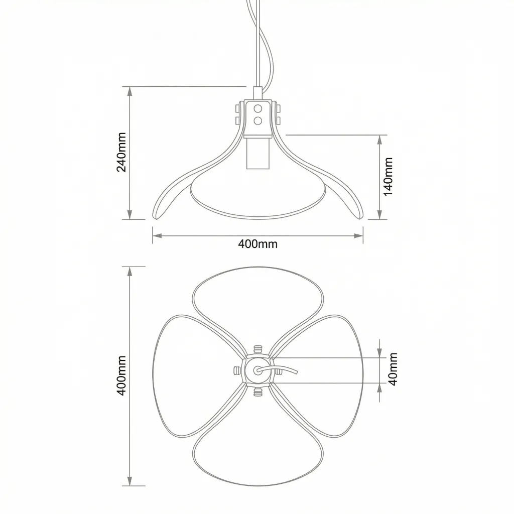 Wavy Pendant Lamp Technical Drawing.webp