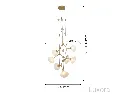 Gold Chandelier Frosted Glass Technical Dimensions.webp