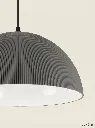 Black Fluted Pendant Lamp Detail Shot.webp