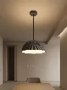 Black Fluted Pendant Lamp Installation.webp