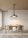 Gray Metal Wood Pendant Lamp Installation.webp