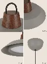Gray Metal Wood Pendant Lamp Detail Shot.webp
