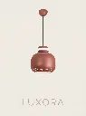 Red and White Cylindrical Pendant Lamp Three-Quarter Angle_1.webp