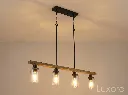 Wooden Beam Pendant Light 45 Degree Angle.webp