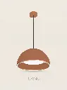 Coffee and Khaki Dome Pendant Lamp Three-Quarter Angle_1.webp