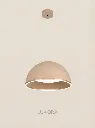 Coffee and Khaki Dome Pendant Lamp Three-Quarter Angle_2.webp