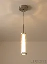 Clear Glass Cylindrical Pendant Light 45 Degree Angle.webp