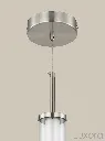 Clear Glass Cylindrical Pendant Light Metal Detail.webp
