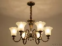 Antique Bronze 5-Arm Chandelier 45 Degree Angle.webp