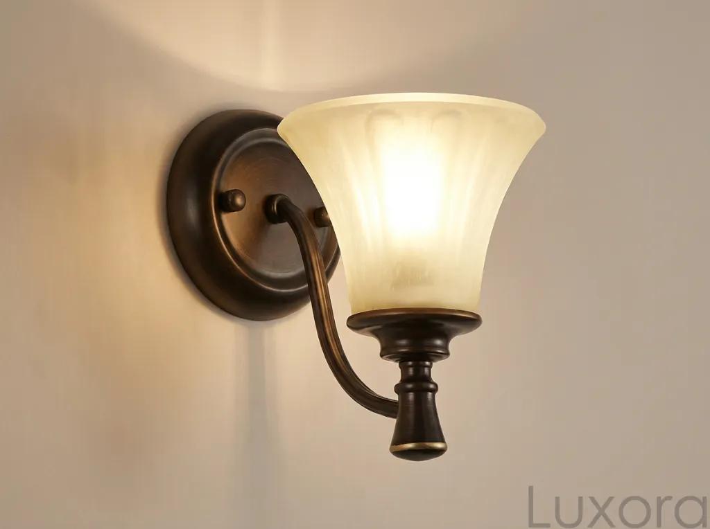 Dark Bronze Wall Sconce 45 Degree Angle.webp