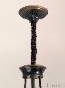 Dark Bronze Chandelier Fabric Stem Detail.webp