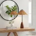 Natural Fiber Table Lamp - Console Table Installation.webp