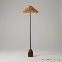 Natural Fiber Floor Lamp - Front View.webp
